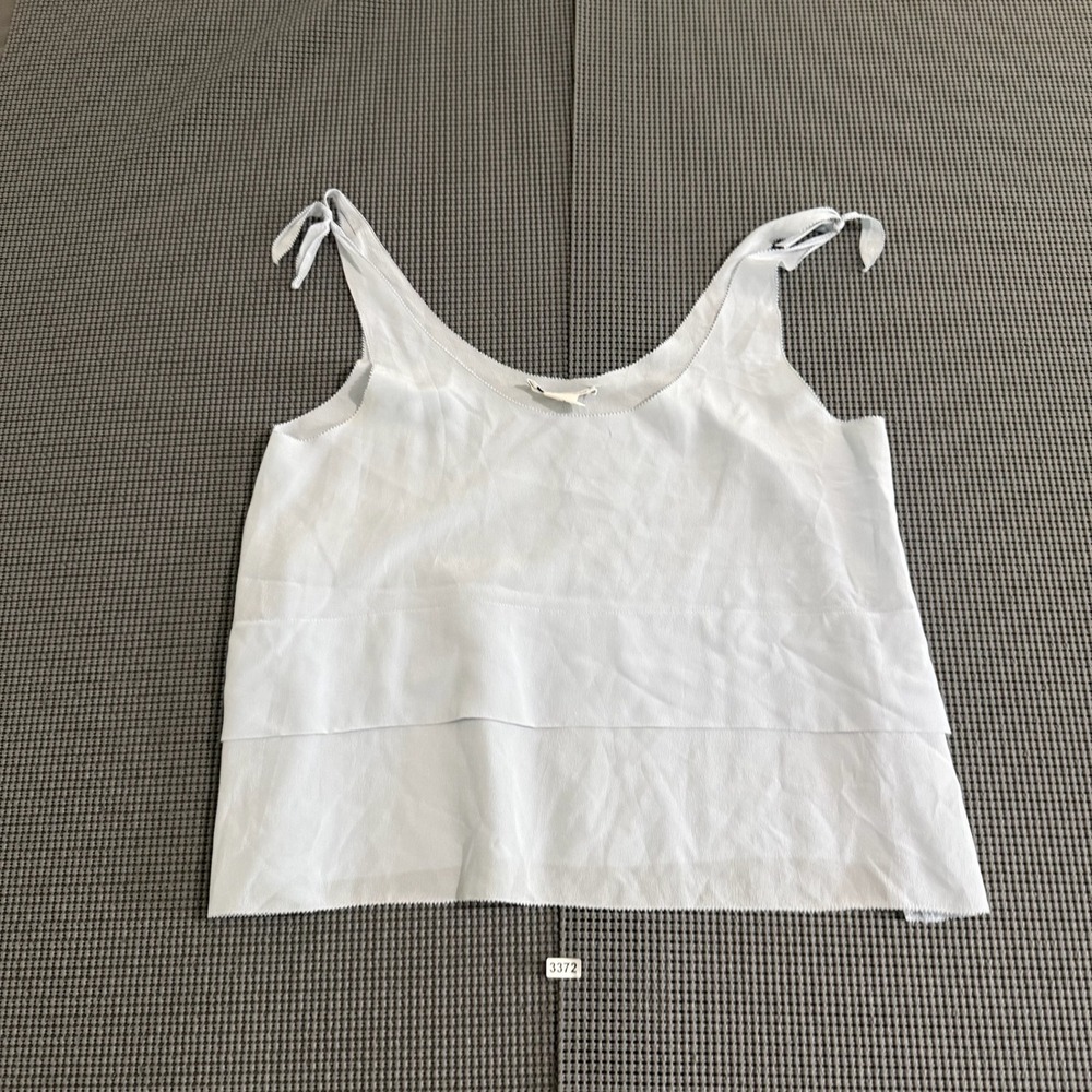 Club Monaco Womens Light Blue Tiered Tie Strap Camisole Top Size S